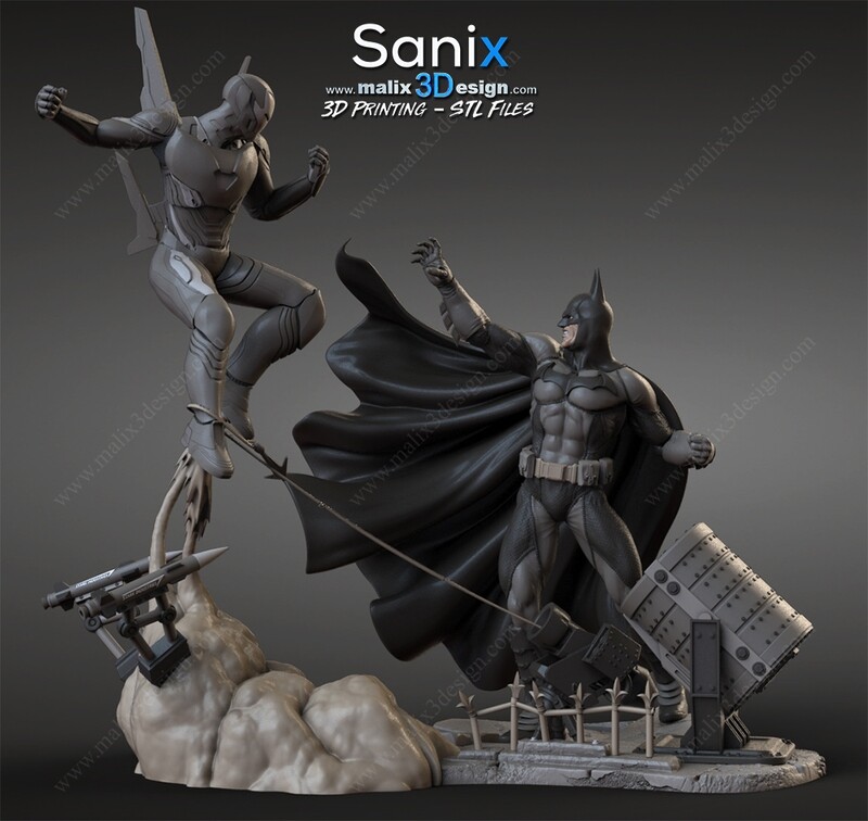 BAT HERO vs IRON SUIT - 3D Printable Diorama