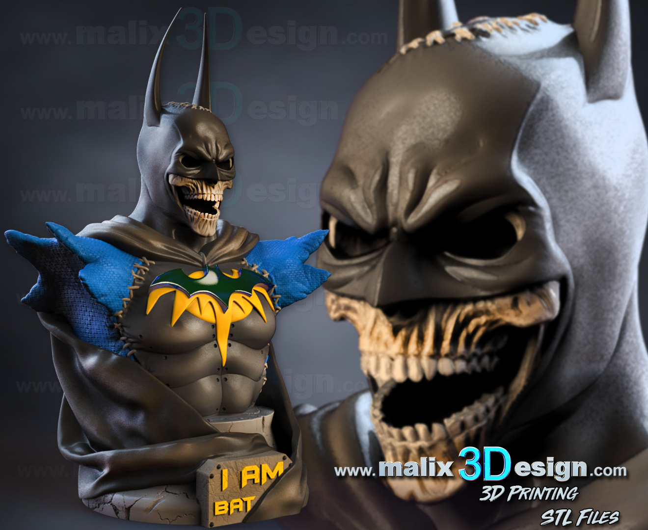 BATMAN ( bust ) - 3D Printing STL Files