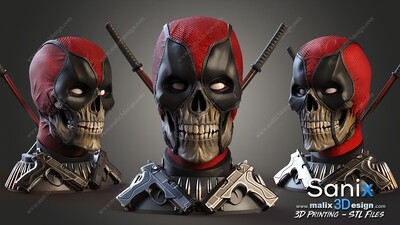 DEADPOOL ( bust ) - 3D Printing STL Files