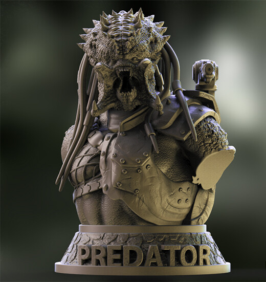 ufuldstændig græs barndom PREDATOR ( bust ) - STL Files for 3D Printing