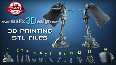 SUPERGIRL & SUPERMAN for 3D Printing