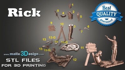 Walking Dead - Rick 3D Printable Model
