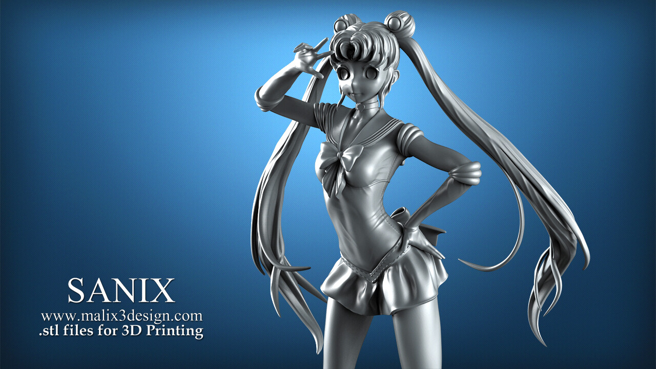 Sailor Moon - 3D Model for 3D Printing Sailor Moon - 3D Model for 3D Printing
