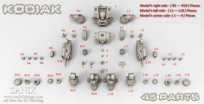 Mech KODIAK - 3D Printable Model