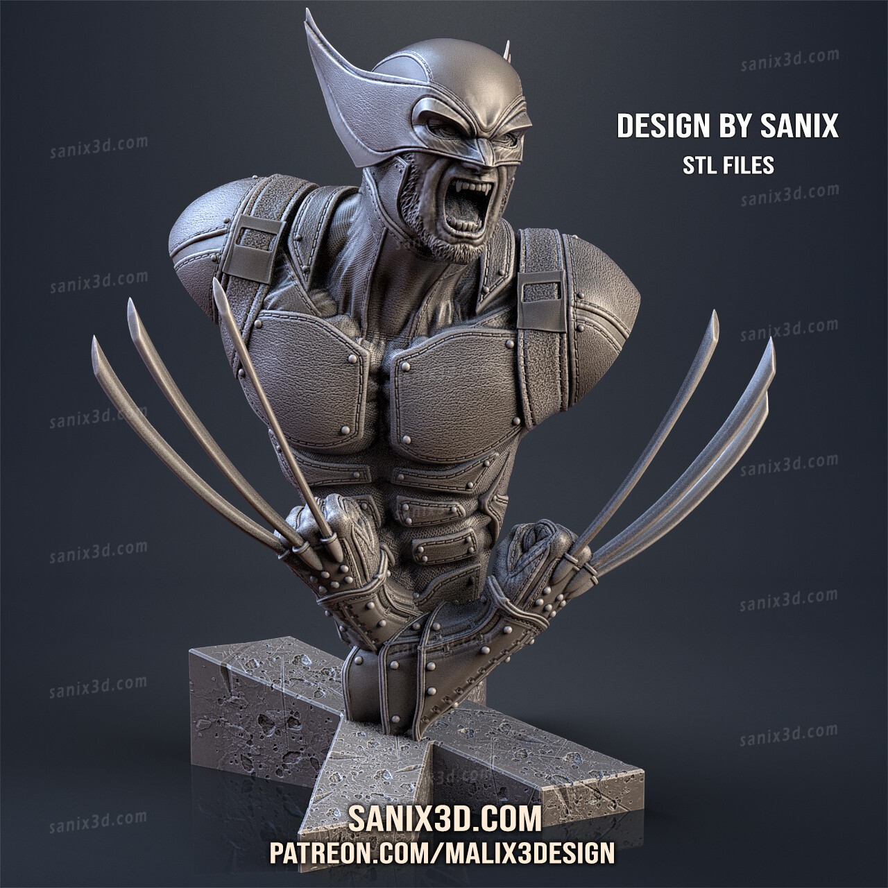 WOLVERINE ( bust ) STL Files