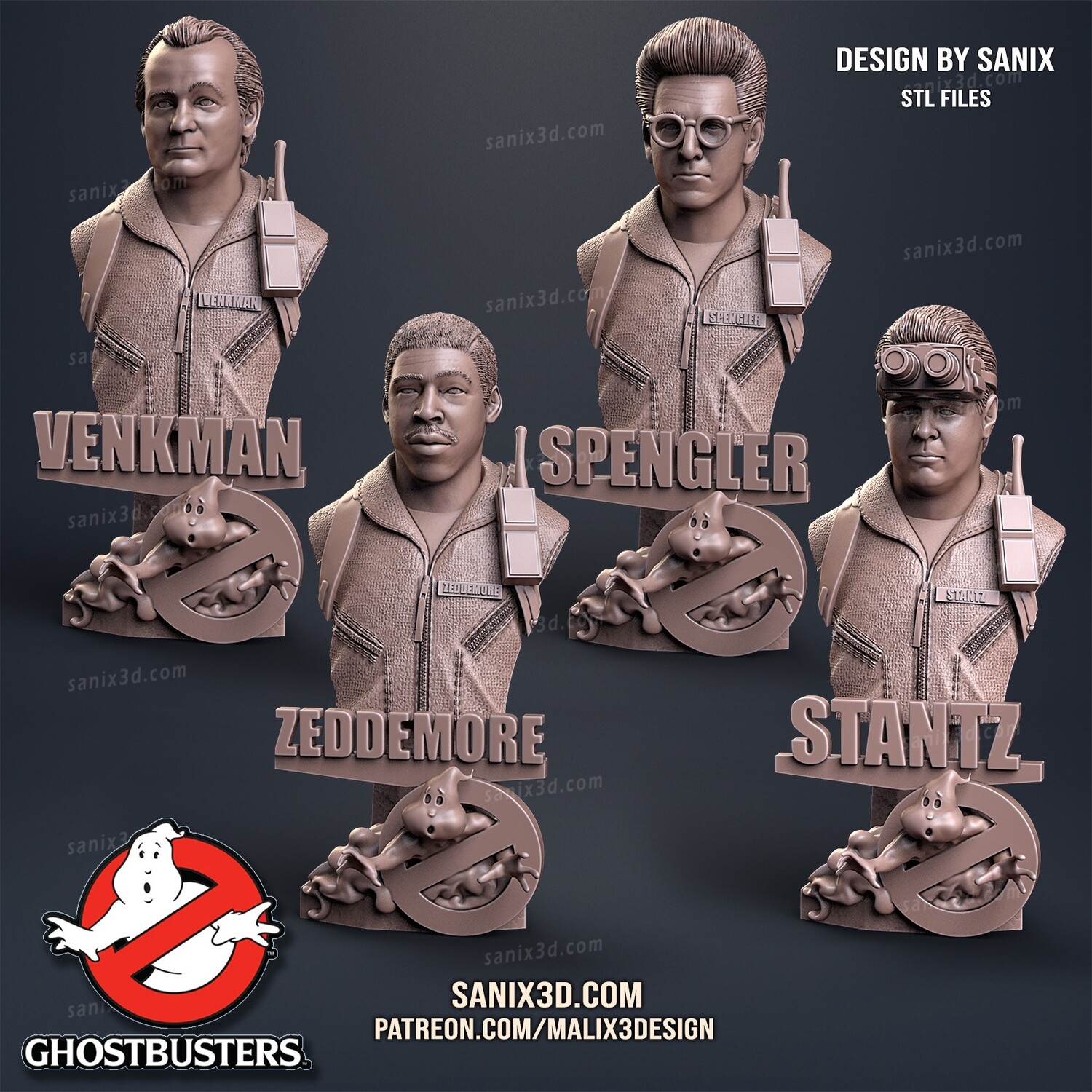 GHOSTBUSTERS (4busts ) STL Files