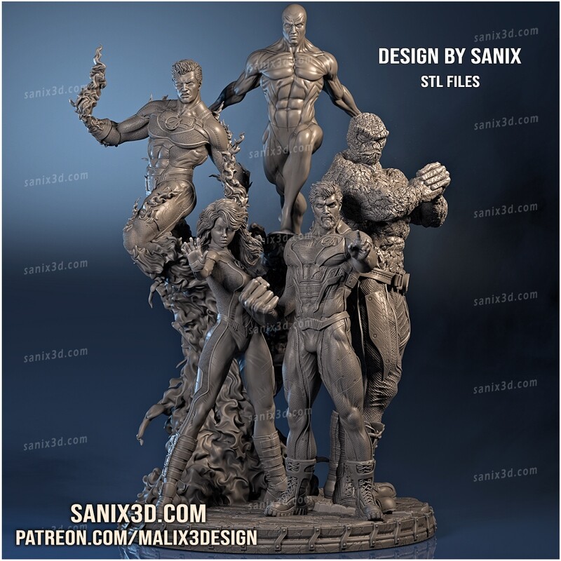 Fantastic Team ( diorama ) - STL Files