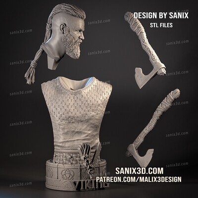 VIKING ( bust ) - STL Files