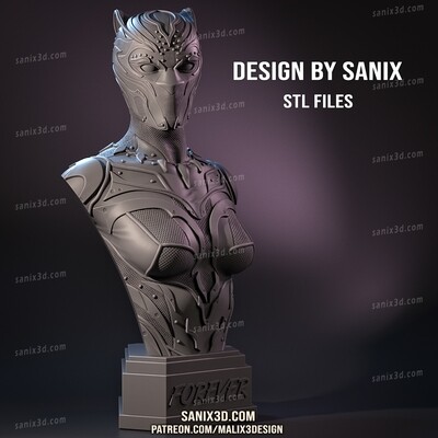 Black Panther ( bust ) - STL Files