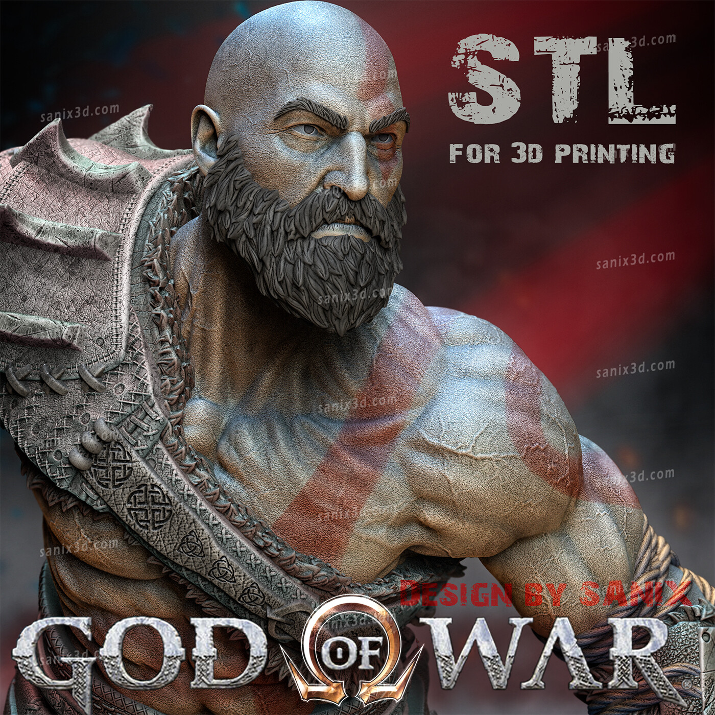 Kratos God of War - STL File for 3D Print