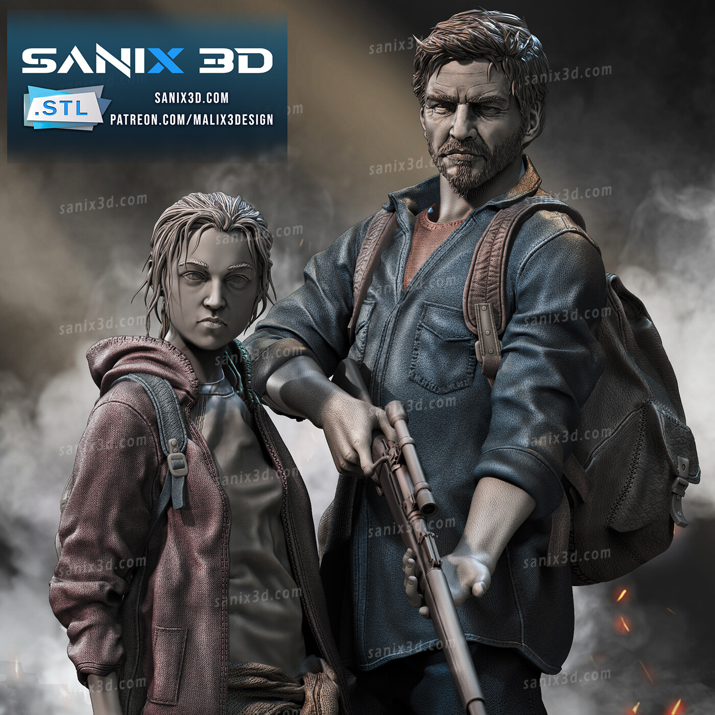 Ellie and Joel The Last of Us - STL File 3D Print