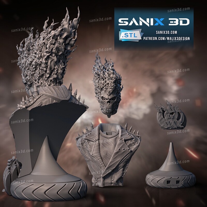 Ghost Biker ( BUST ) - STL Files