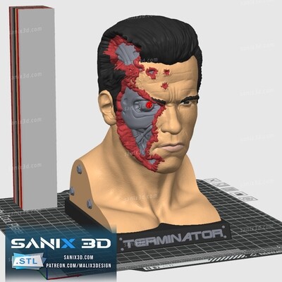 TERMINATOR ( Bust ) - Color 3D Printing / 3MF File