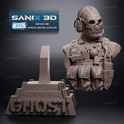 GHOST ( COD ) bust - STL Files