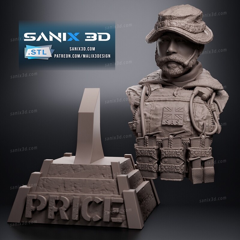 Captain Price ( COD ) bust - STL Files