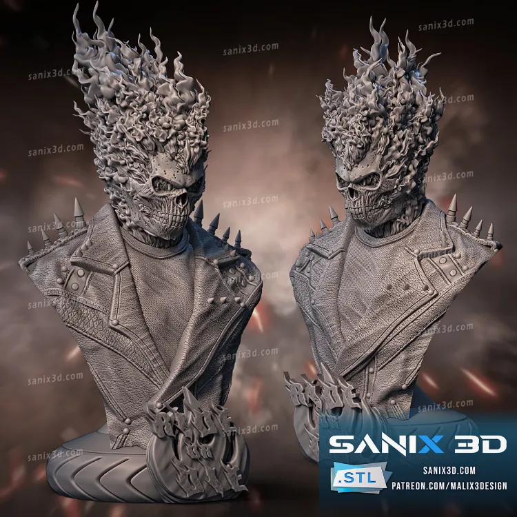 Ghost Biker ( BUST ) - STL Files