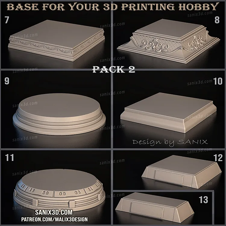 Bases  ( Pack 2 ) - STL Files