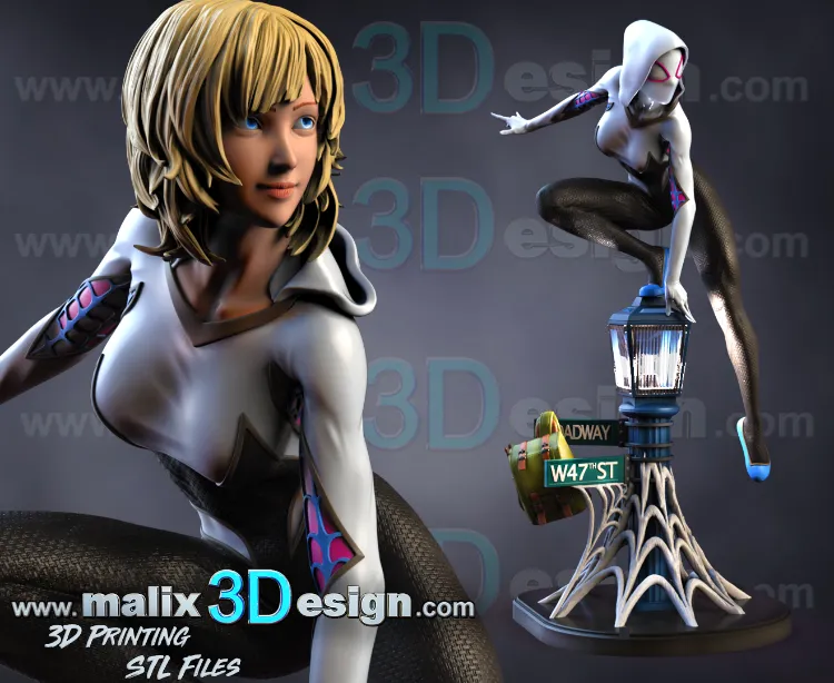 SPIDER Gwen - 3D Printing STL Files