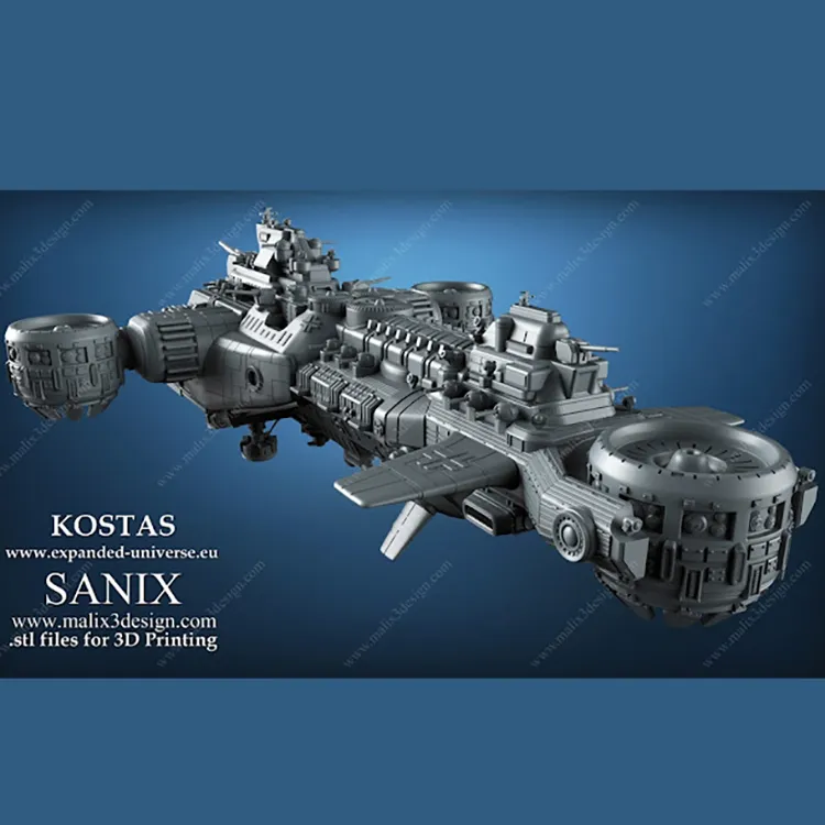 Ausmerzer Battle Ship - 3D Printable Model