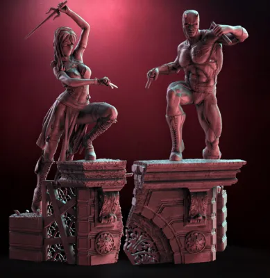 ELEKTRA and RED DEVIL - STL Files