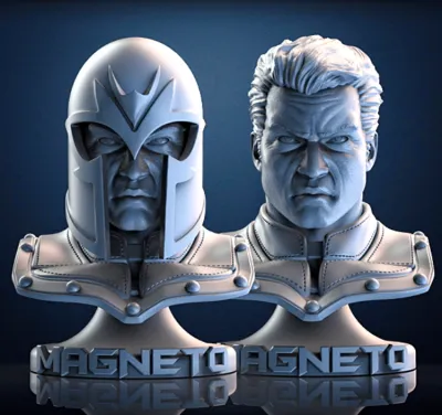 MAGNETISM MAN ( Bust ) - 3D Printable Model