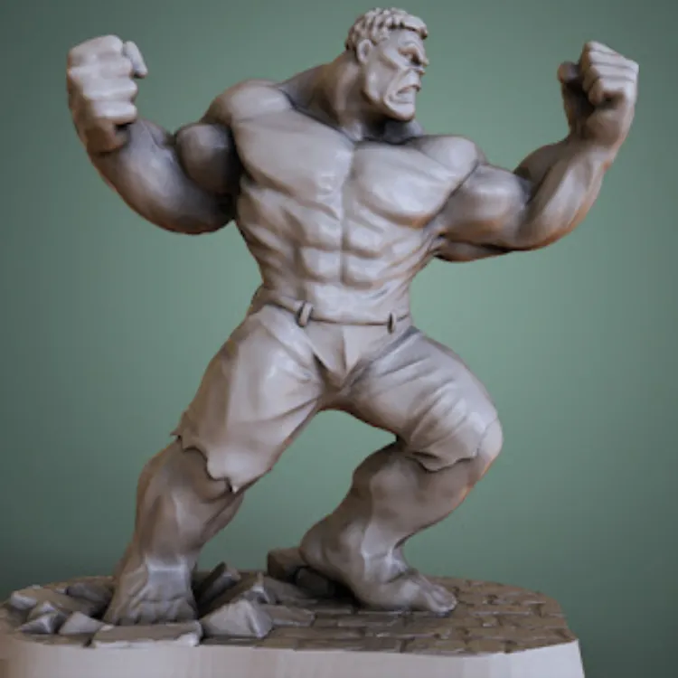 The Incredible Green Monster - 3D Printing Figurine | Static