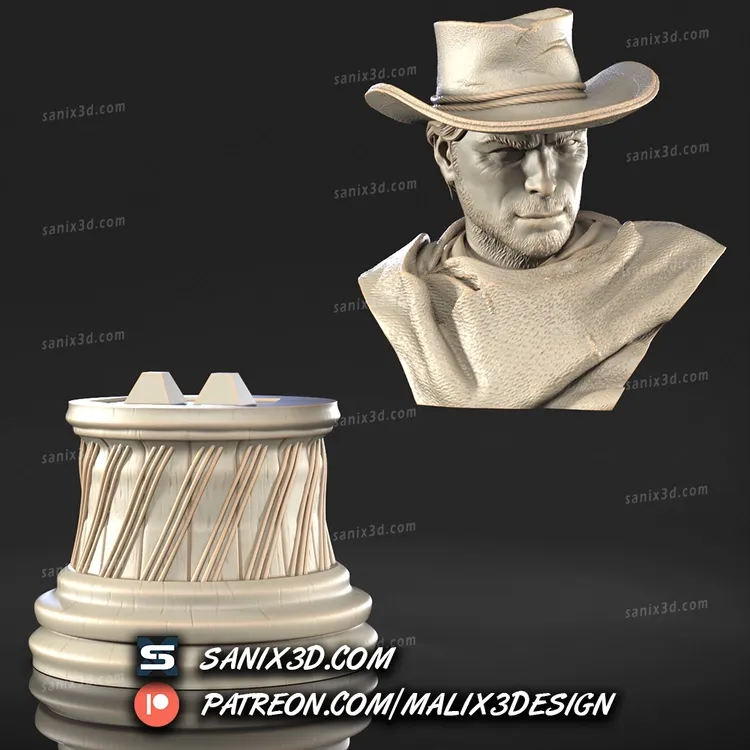 Clint Eastwood ( bust ) - STL Files
