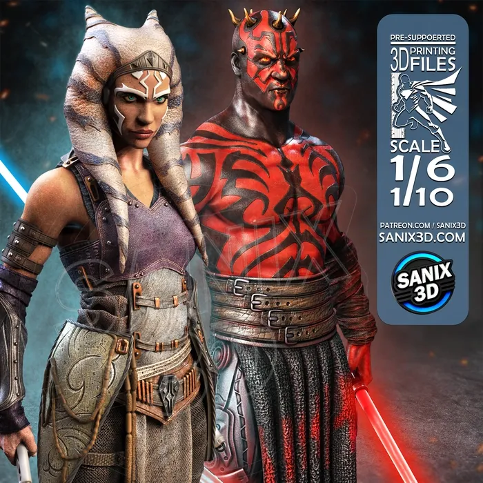 ASHOKA &amp; Darth Maul - 3D Printing Files