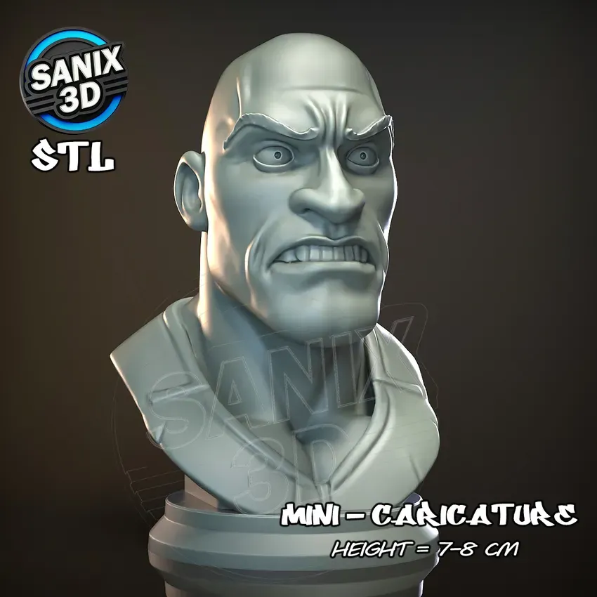 Mini / Dwayne Johnson ( STL File )