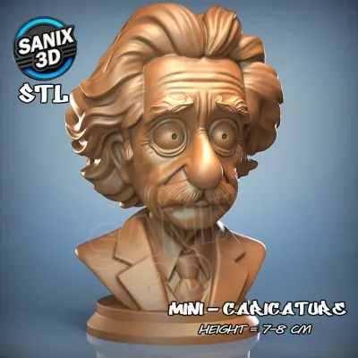 Mini / Albert Einstein ( STL File )