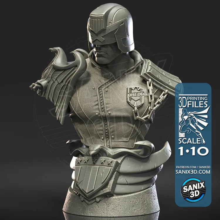 Judge Dredd ( bust ) - STL Files