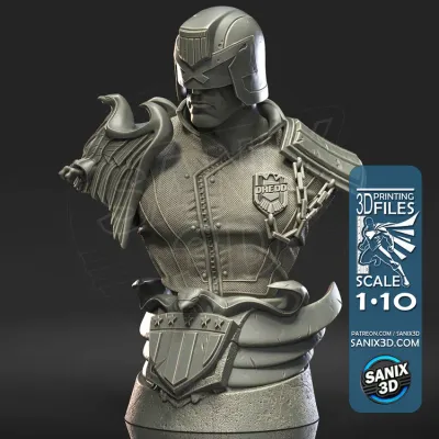 Judge Dredd ( bust ) - STL Files