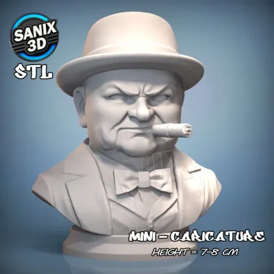 Mini / Winston Churchill ( STL File )