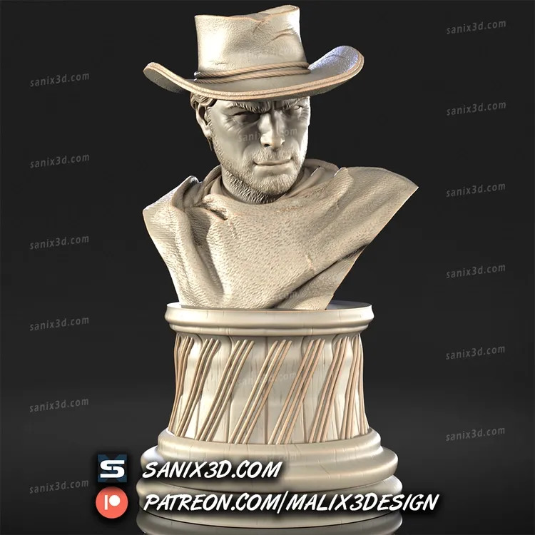 Clint Eastwood ( bust ) - STL Files