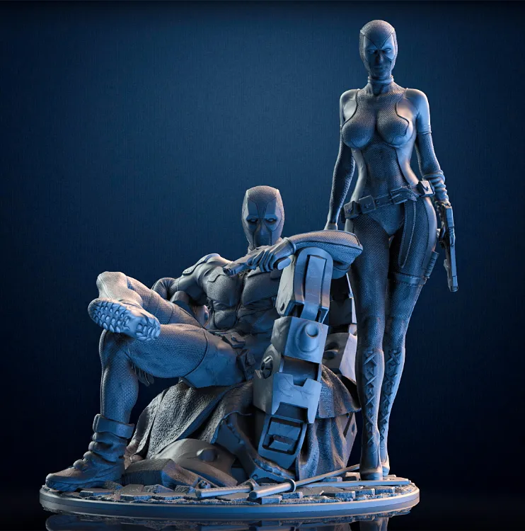 DEADPOOL &amp; Lady DEADPOOL - 3D Printing STL files