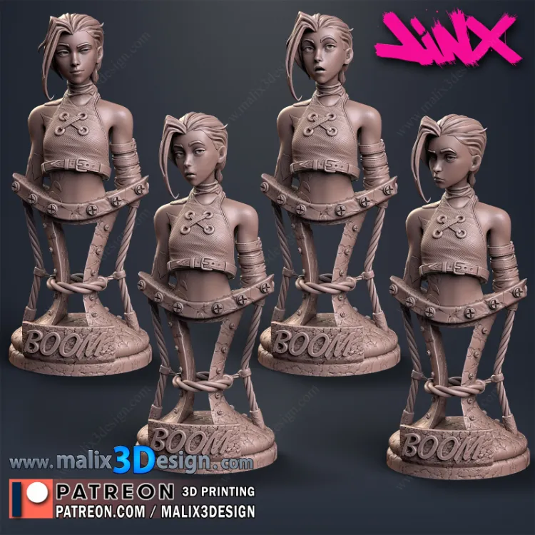 JINX ( 4 busts ) - STL Files