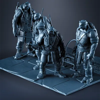 TMNT KIT ( 4 Heroes ) - STL Files