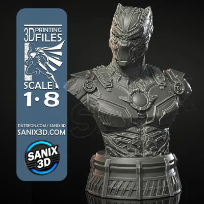 IRON Collection / IRON PANTHER ( BUST ) - STL Files