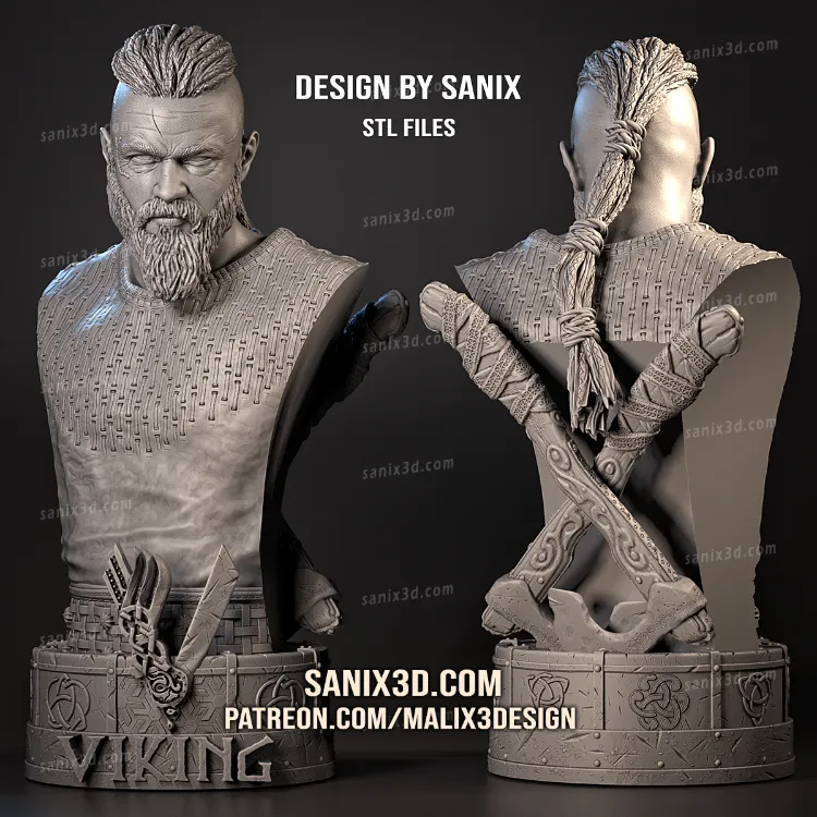 VIKING ( bust ) - STL Files