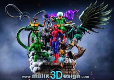 Sinister Six / Spider Boy Diorama / STL Files