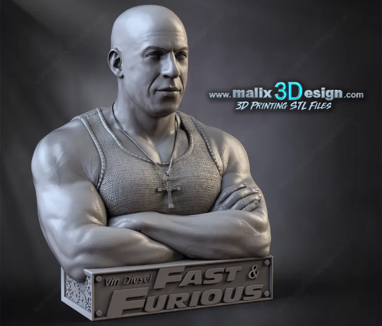 Vin Diesel ( Bust ) - STL Files