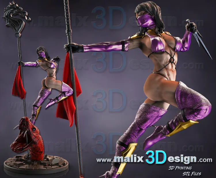 MORTAL KOMBAT - MILEENA / 3D Printing Files
