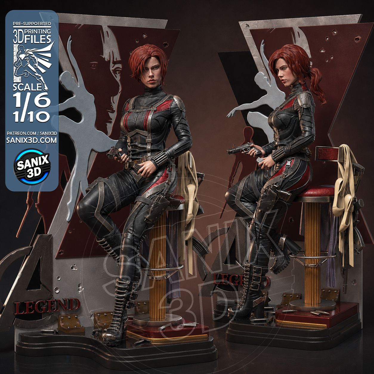LEGEND / Natasha - Red Room / 3D Printing Files LEGEND / Natasha - Red Room / 3D Printing Files