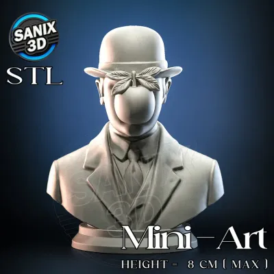 Mini-Art / The Son of Man - René Magritte ( STL File )