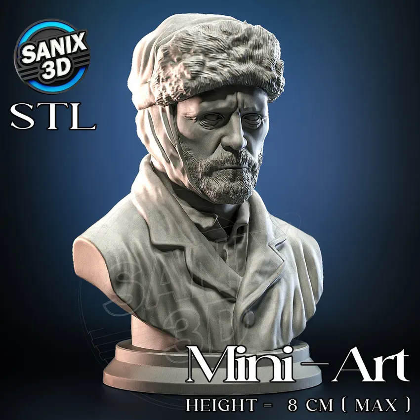 Mini-Art / Self-Portrait with Grey Felt Hat - Vincent van Gogh ( STL File )