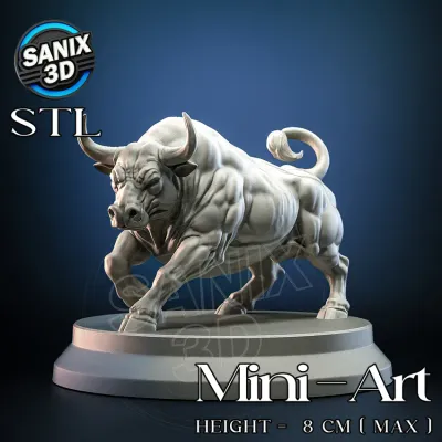 Mini-Art / Charging Bull - Arturo Di Modica ( STL File )