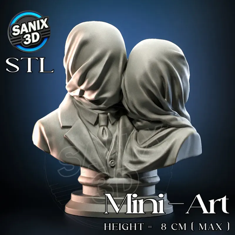 Mini-Art / The Lovers - René Magritte ( STL File )
