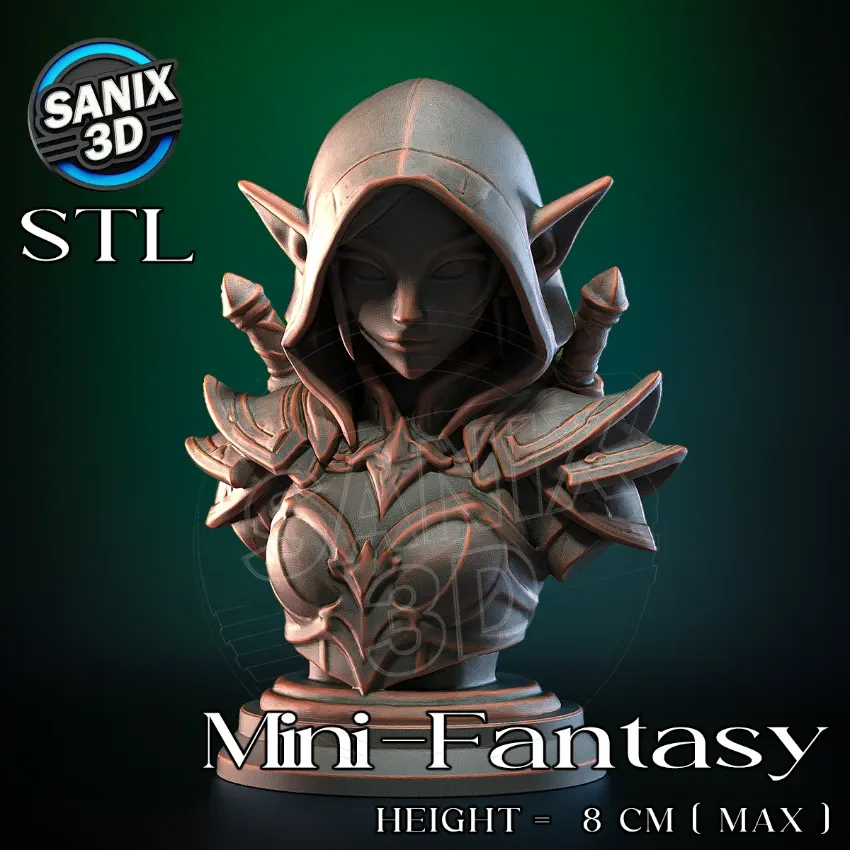 Mini-Fantasy / Shadow Elf ( STL File )