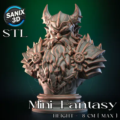 Mini-Fantasy / Chaos Dwarf ( STL File )