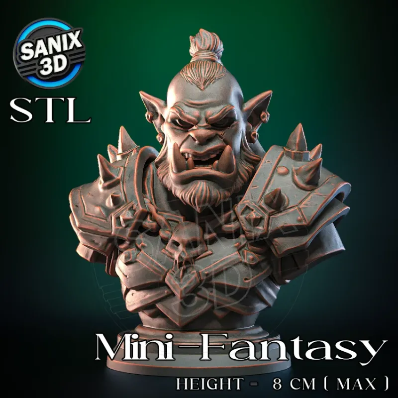 Mini-Fantasy / Orc Warlord ( STL File )